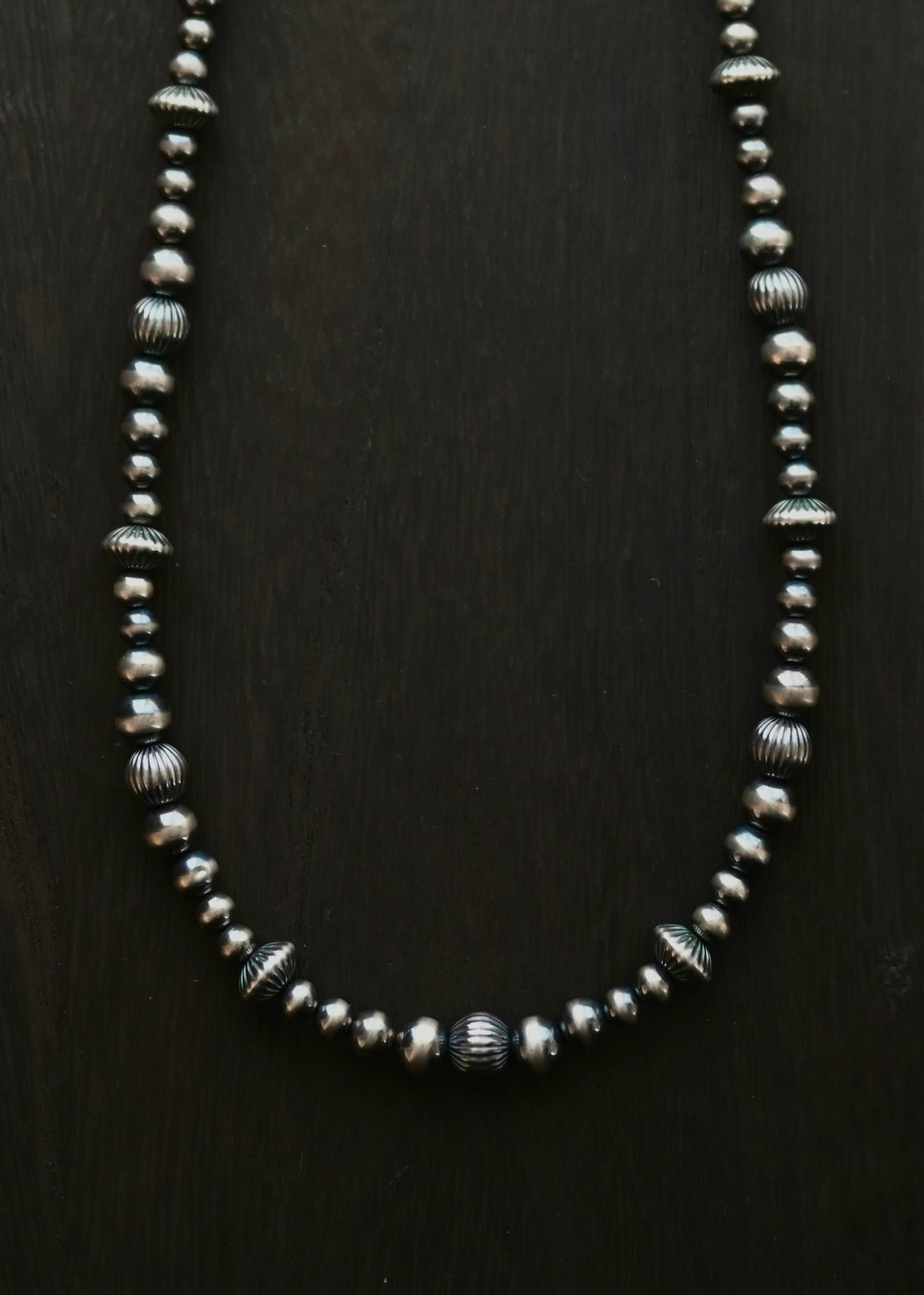 重厚感と渋さ ナバホパール オールSV925 ネックレス